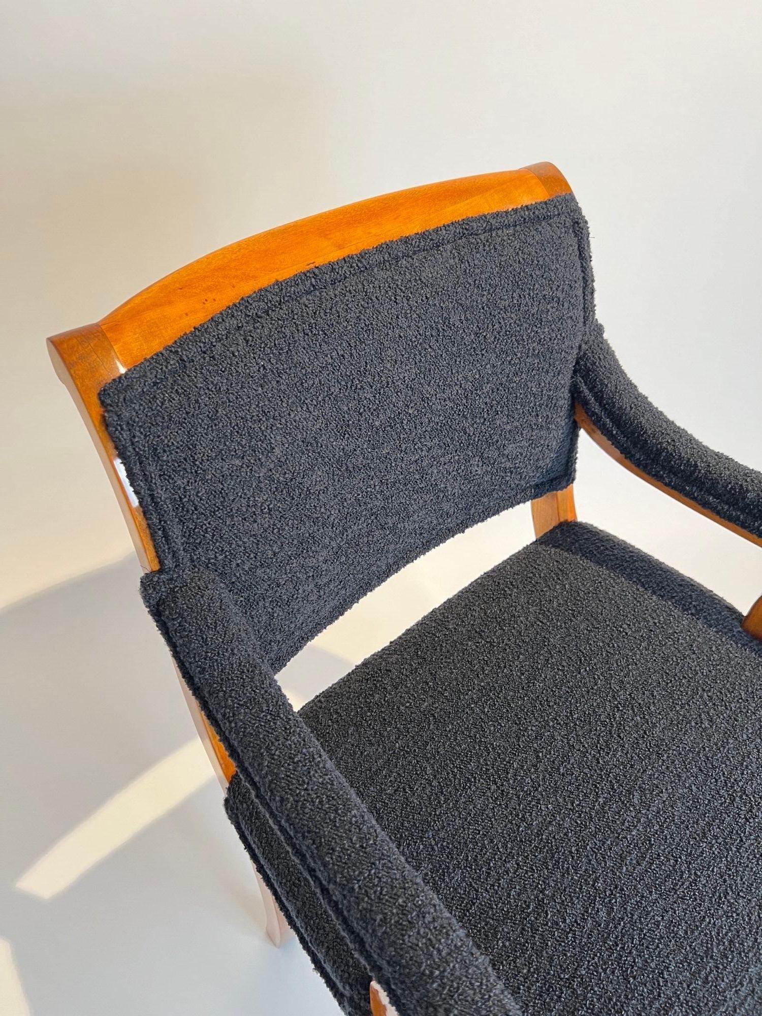 Fauteuil Biedermeier, Beeche massif, Boucle noire, Allemagne du Sud vers 1830 en vente 8