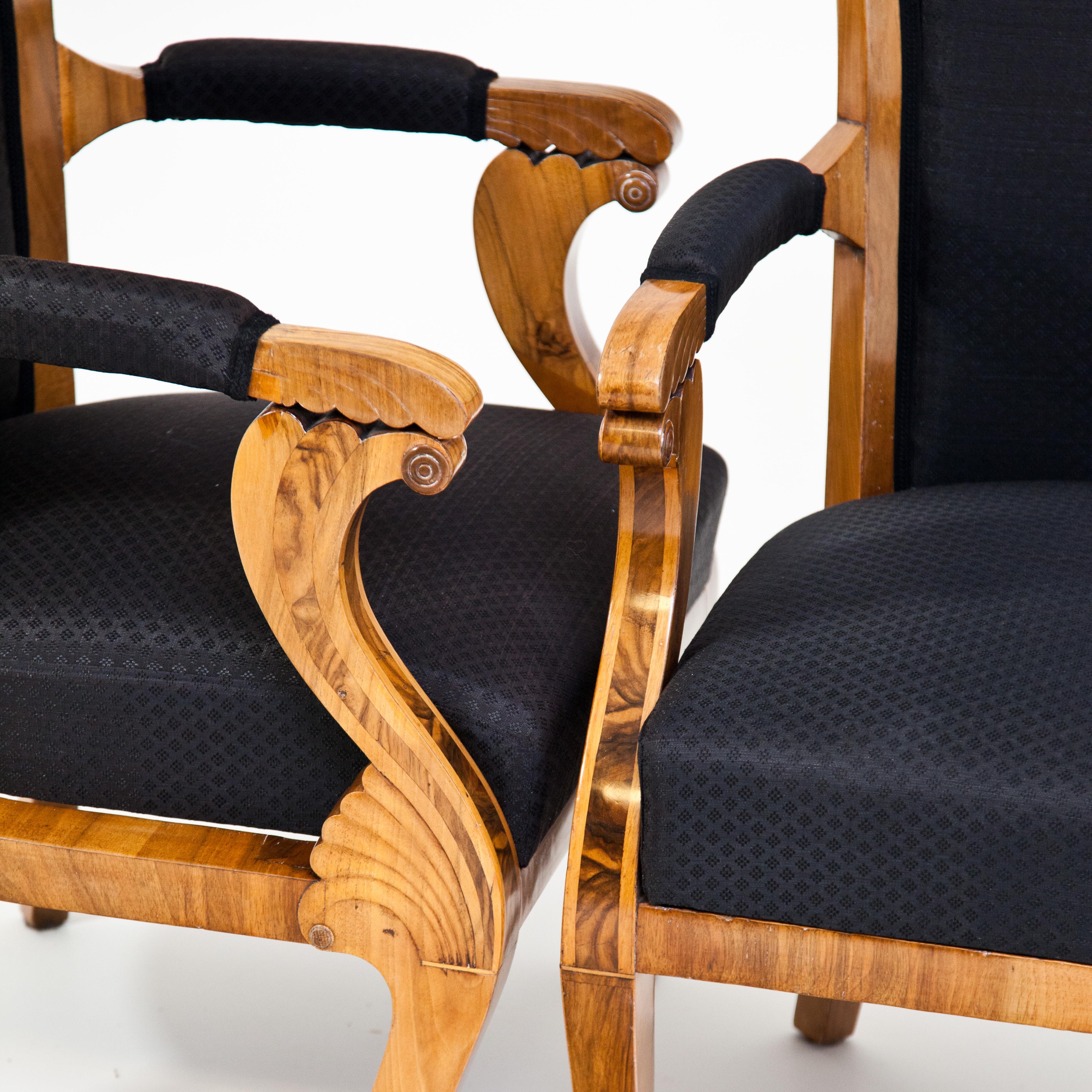 Early 19th Century Biedermeier Armchairs, Vienna, circa 1825