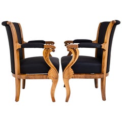 Biedermeier Armchairs, Vienna, circa 1825