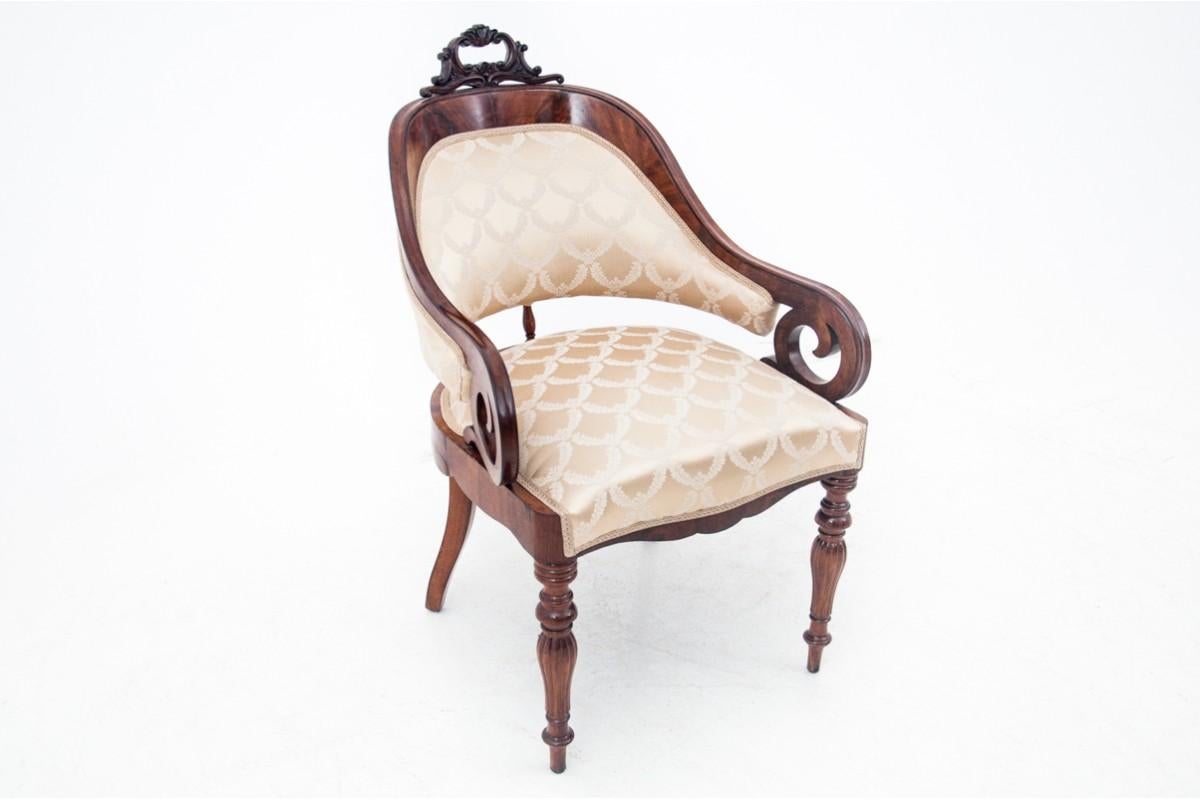 Mid-19th Century Biedermeier armchairs, Western Europe, circa 1860. After renovation.