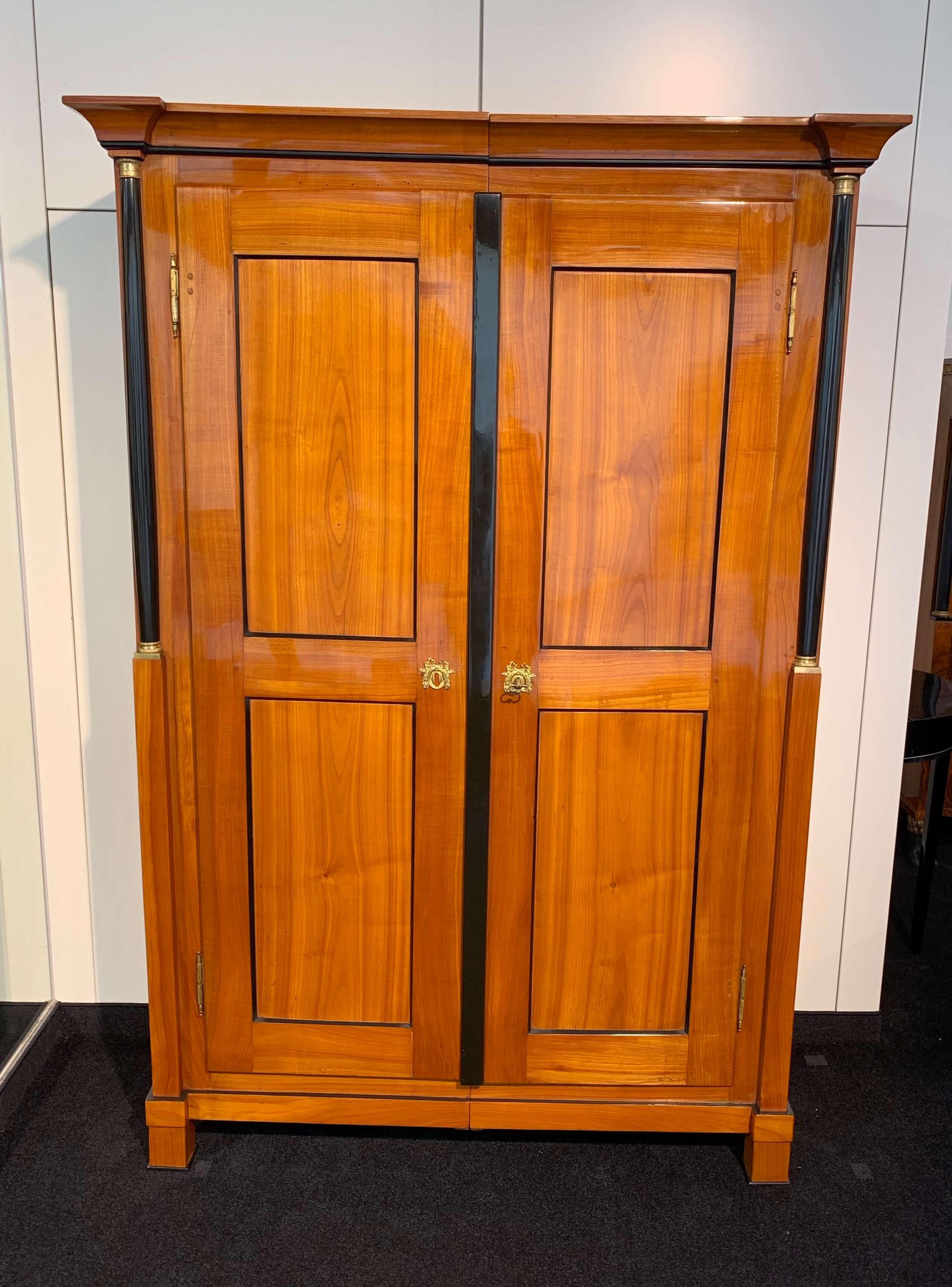 Biedermeier Armoire Cherry Solid Wood South Germany Circa 1820