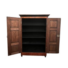 Biedermeier Armoire, Cherry, Walnut, Ebony, Brass, South Germany, circa 1820