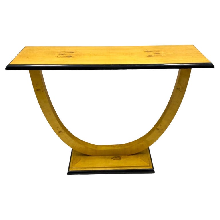 A Handsome Biedermeier Satinwood Sofa Table A Handsome Biedermeier Satinwood Sofa Table