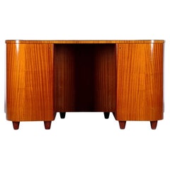 Biedermeier Art Deco Style Partners Desk Curved Johan Vilhelm Karlsson 1947