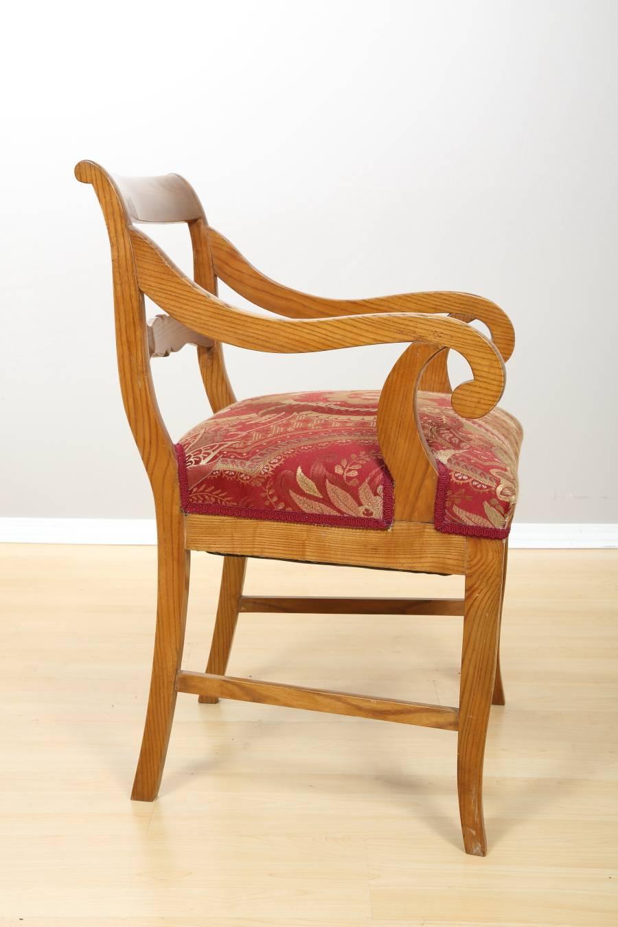 Biedermeier Ashtree Side Chair, circa 1840 For Sale 3