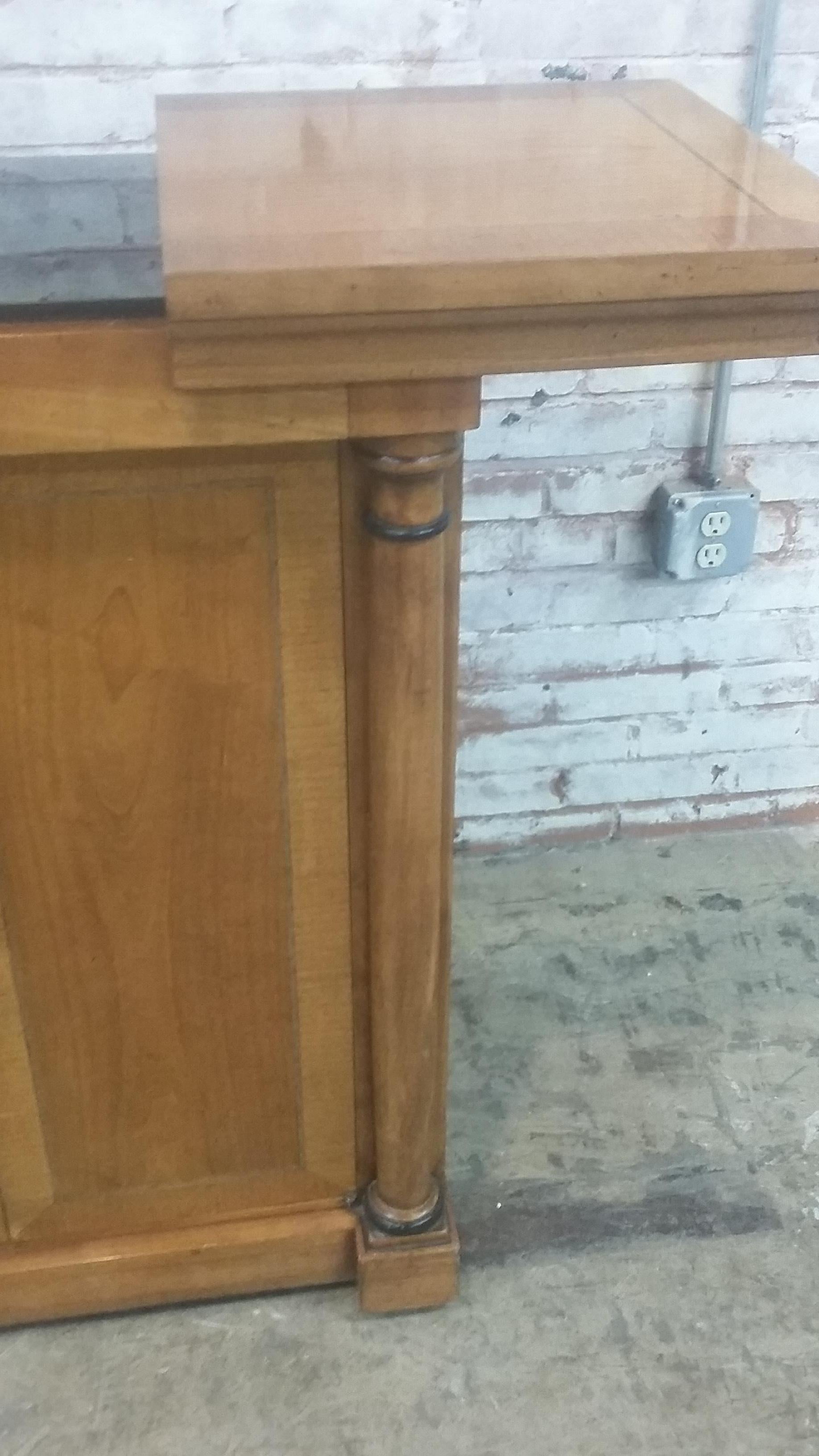 Wood Biedermeier Bar Cabinet