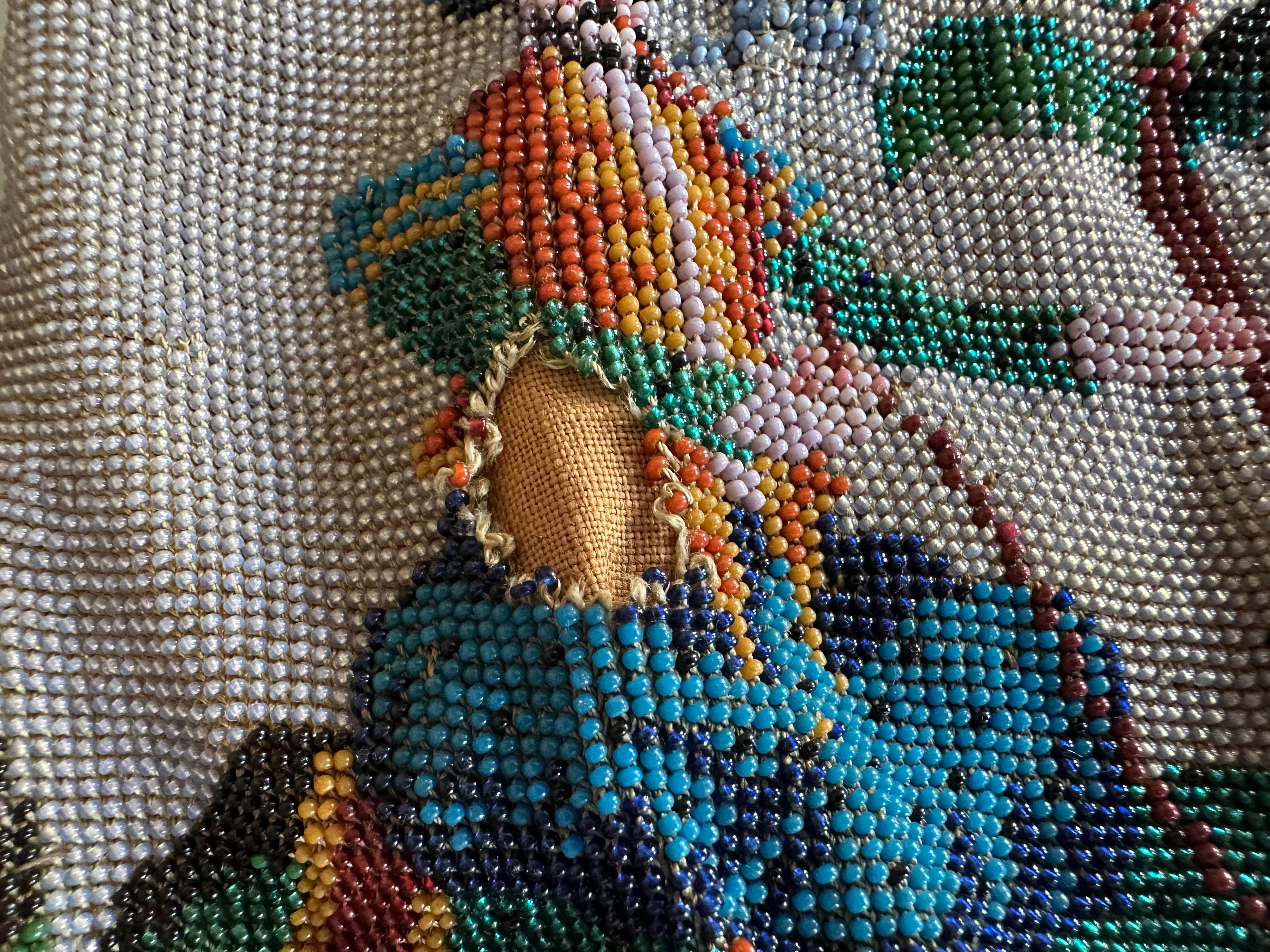 Sac en perles Biedermeier avec scène orientale - Handcraft du 19e siècle en vente 3
