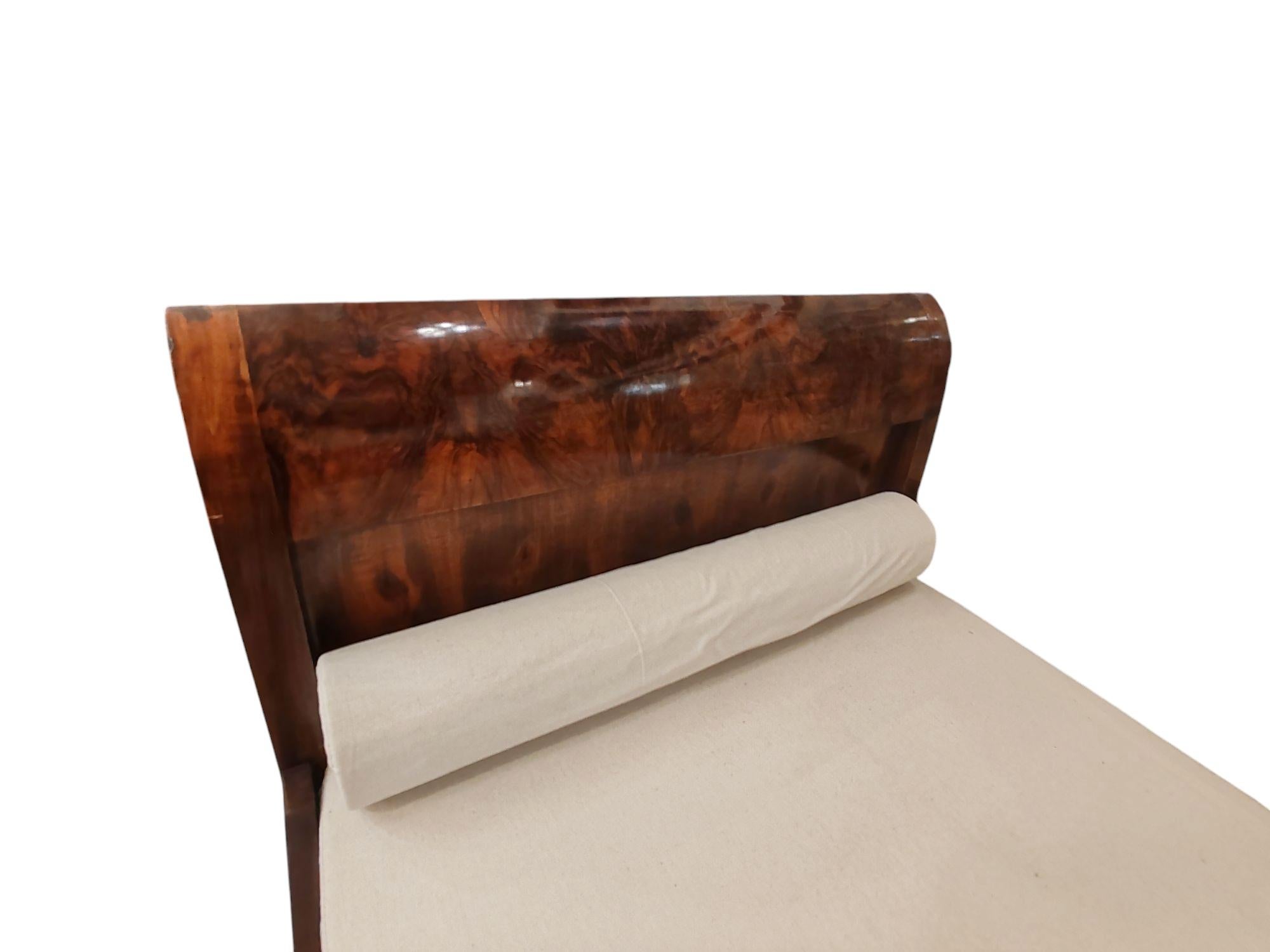 Walnut Biedermeier bed For Sale