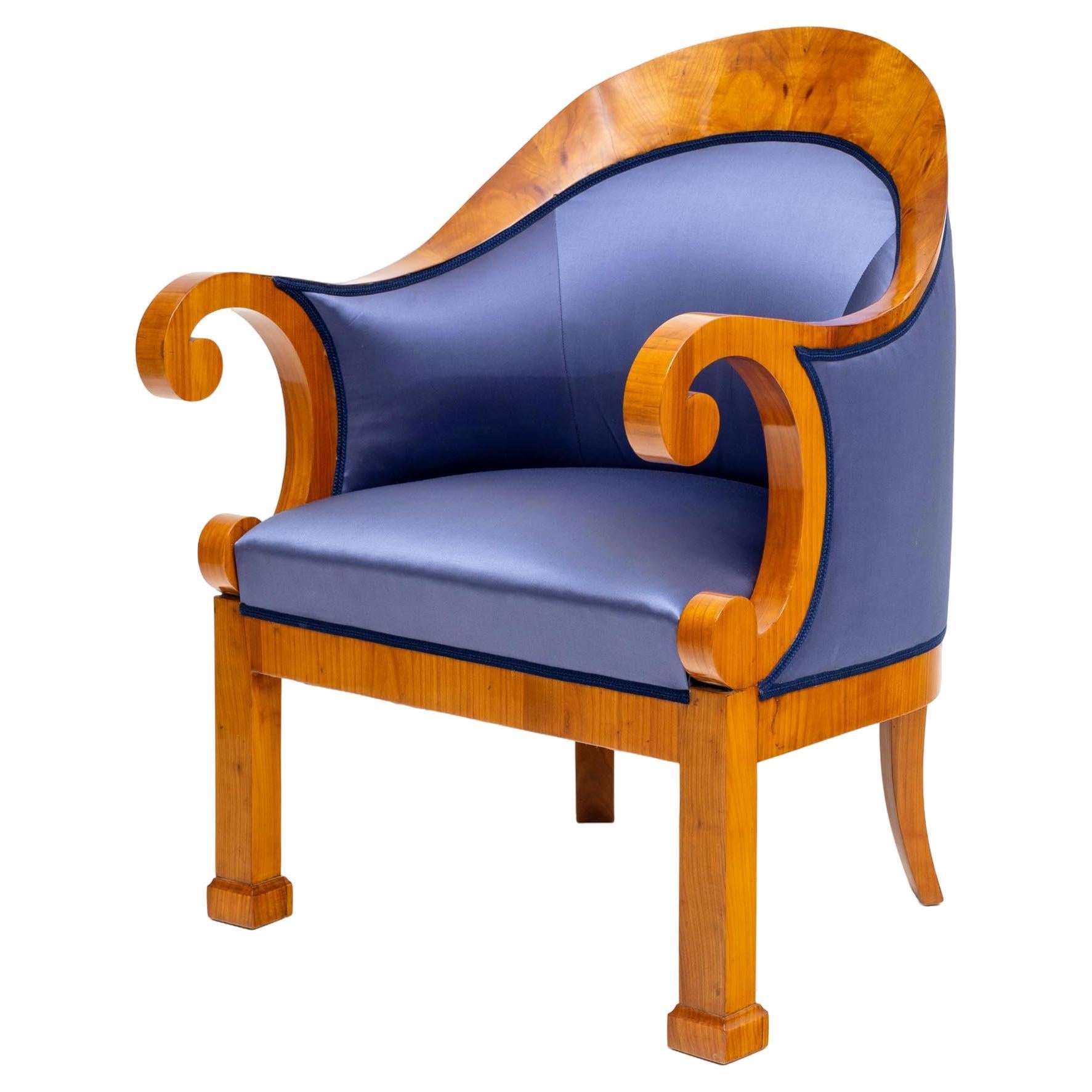 Biedermeier Bergère Chair, Austria circa 1820 For Sale