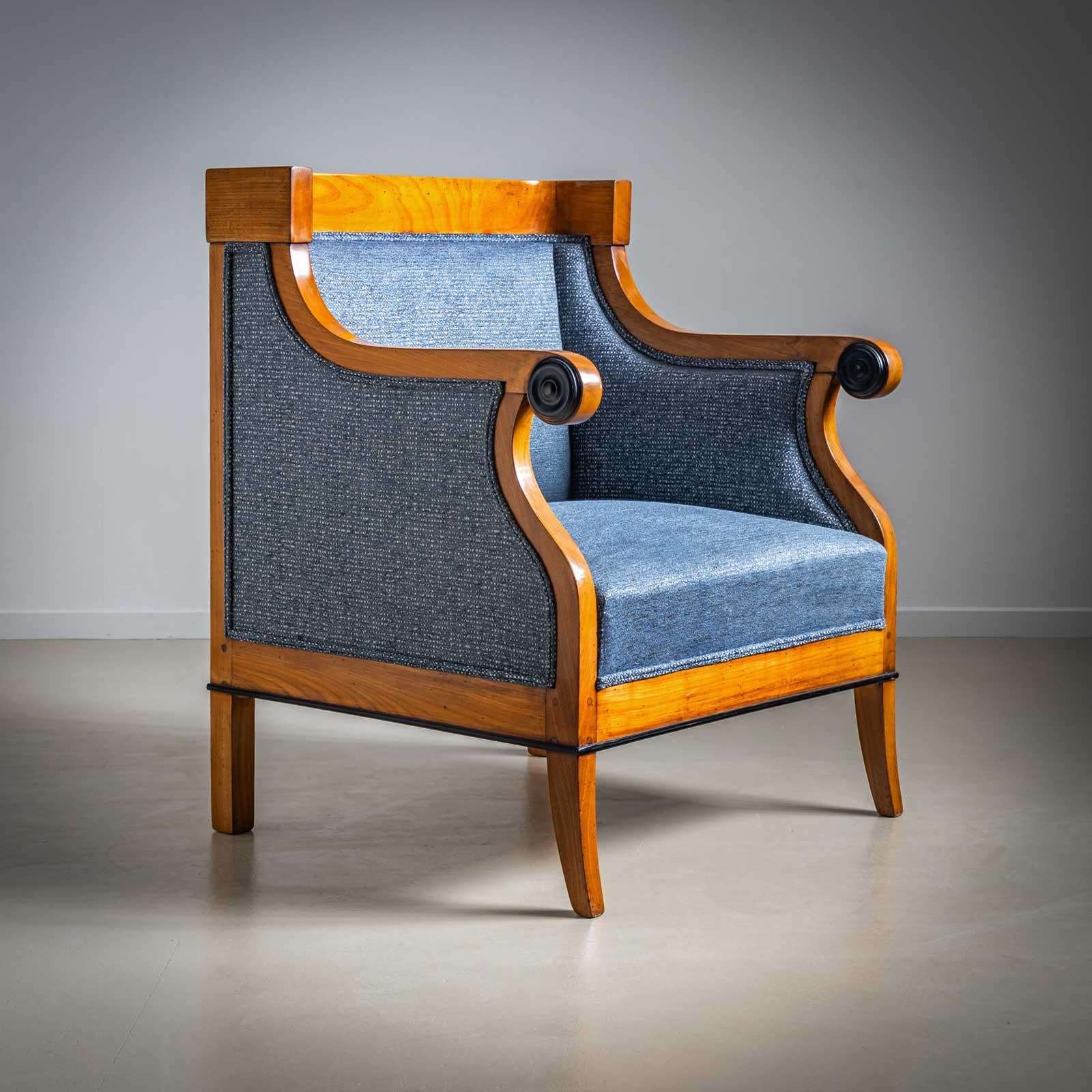 Biedermeier Bergère Stühle, Österreich, um 1820 im Angebot 6