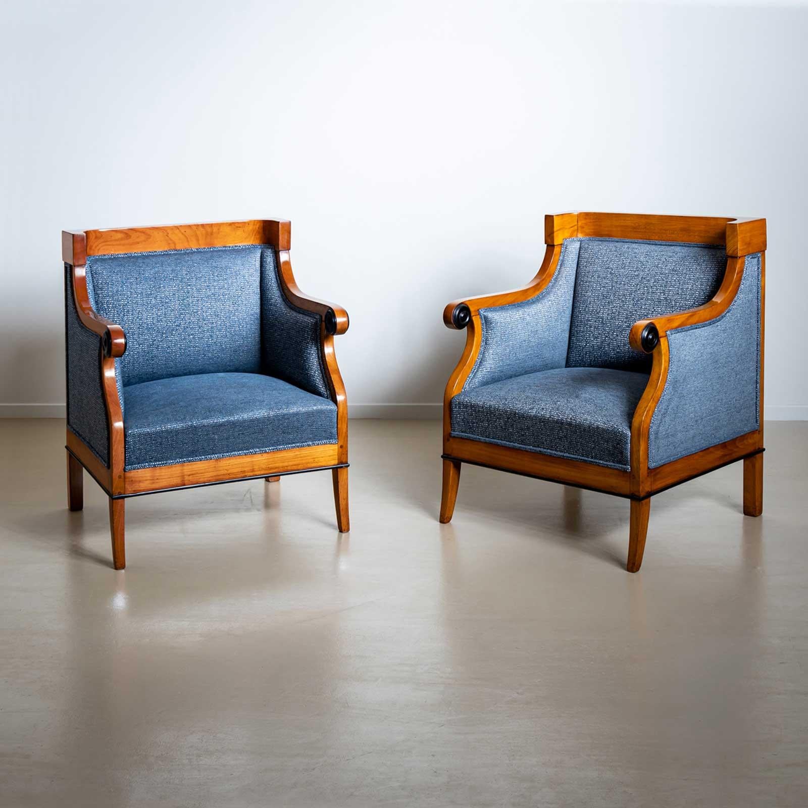 Biedermeier Bergère Stühle, Österreich, um 1820 im Zustand „Gut“ im Angebot in New York, NY