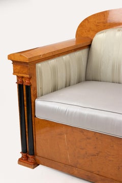 Biedermeier Birch Root Veneer Sofa, Austria, 1830 ca