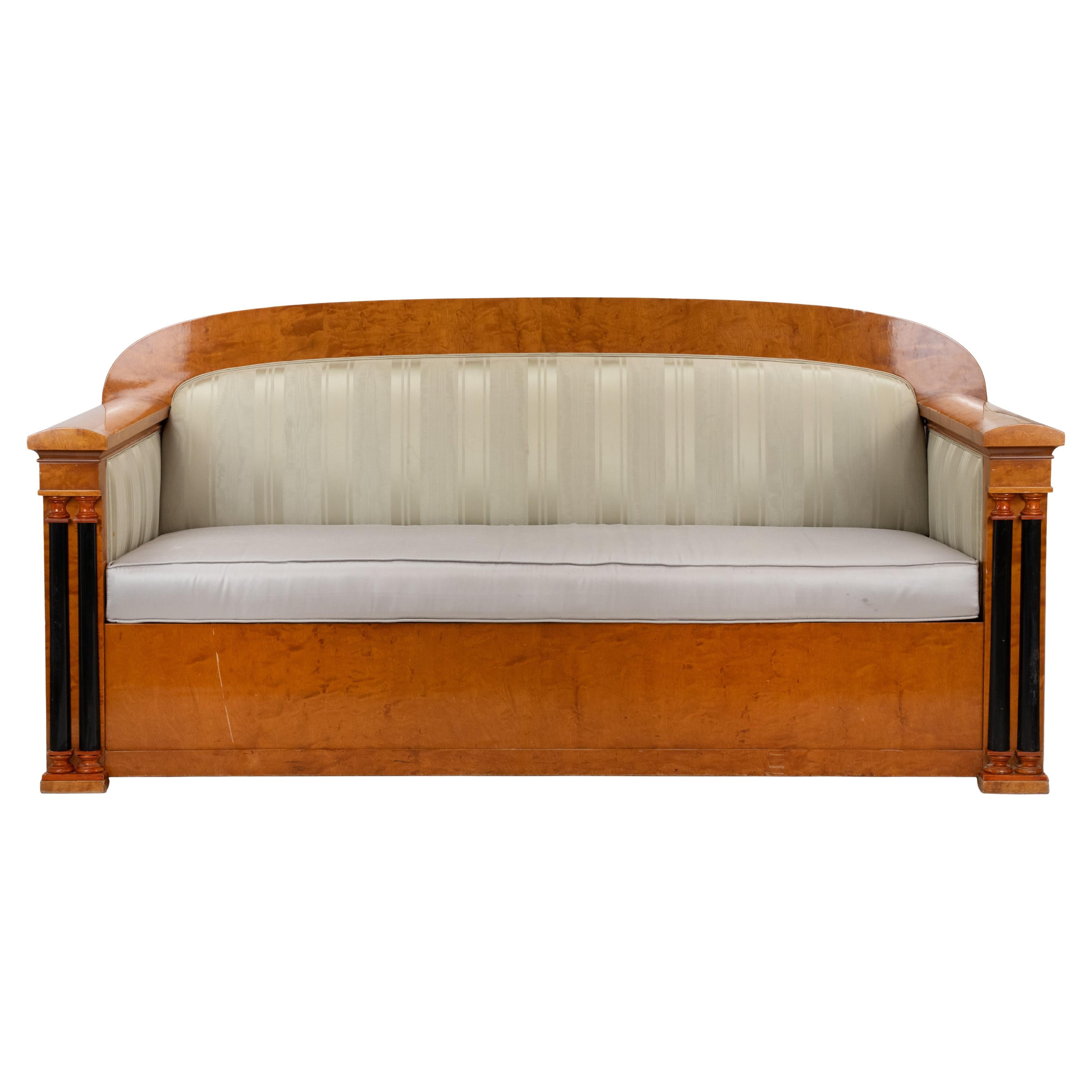 Biedermeier Birch Root Veneer Sofa, Austria, 1830 ca For Sale