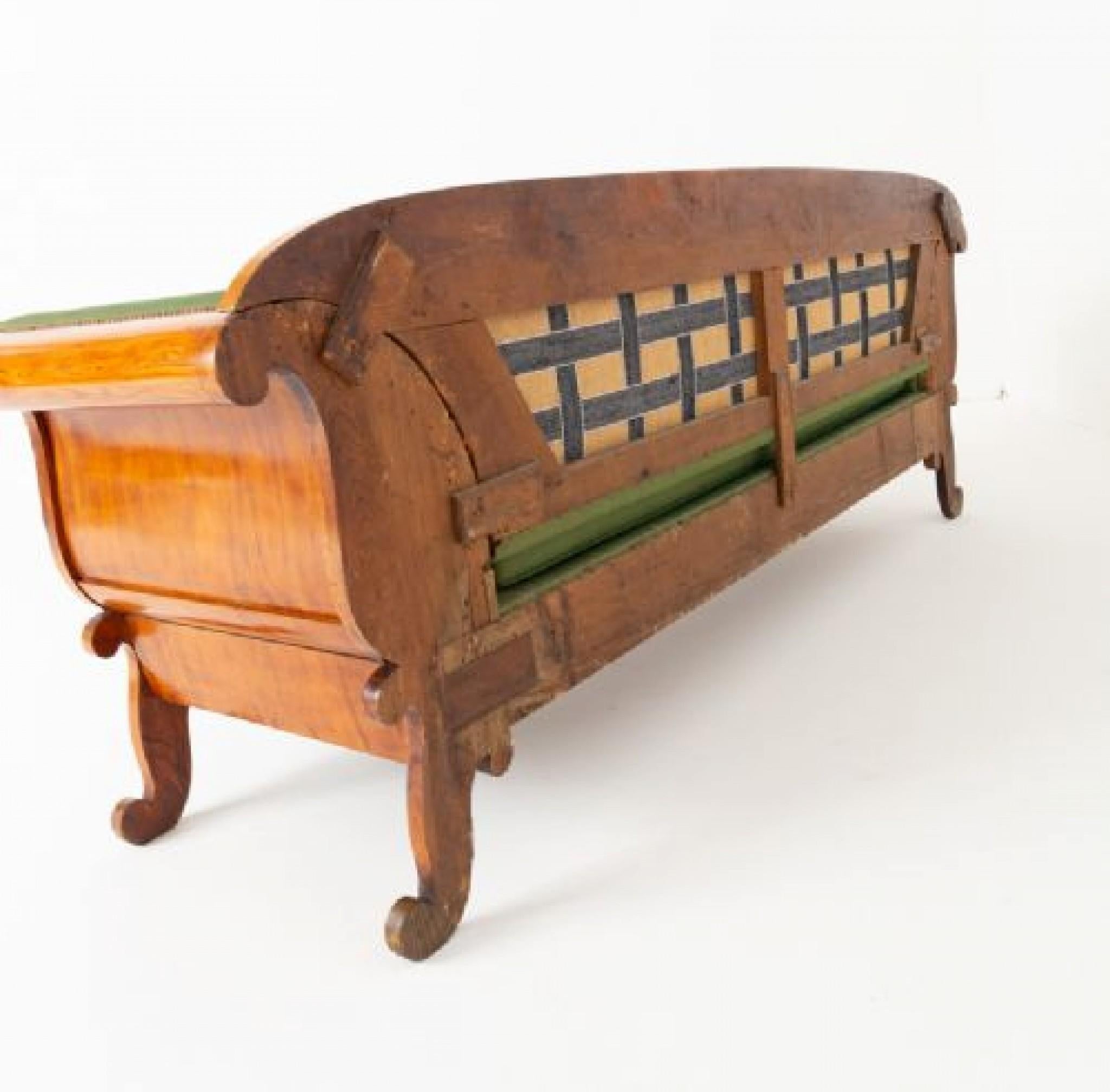 Biedermeier Birch Sofa Settee Scandinavian 1860 In Good Condition In Potters Bar, GB