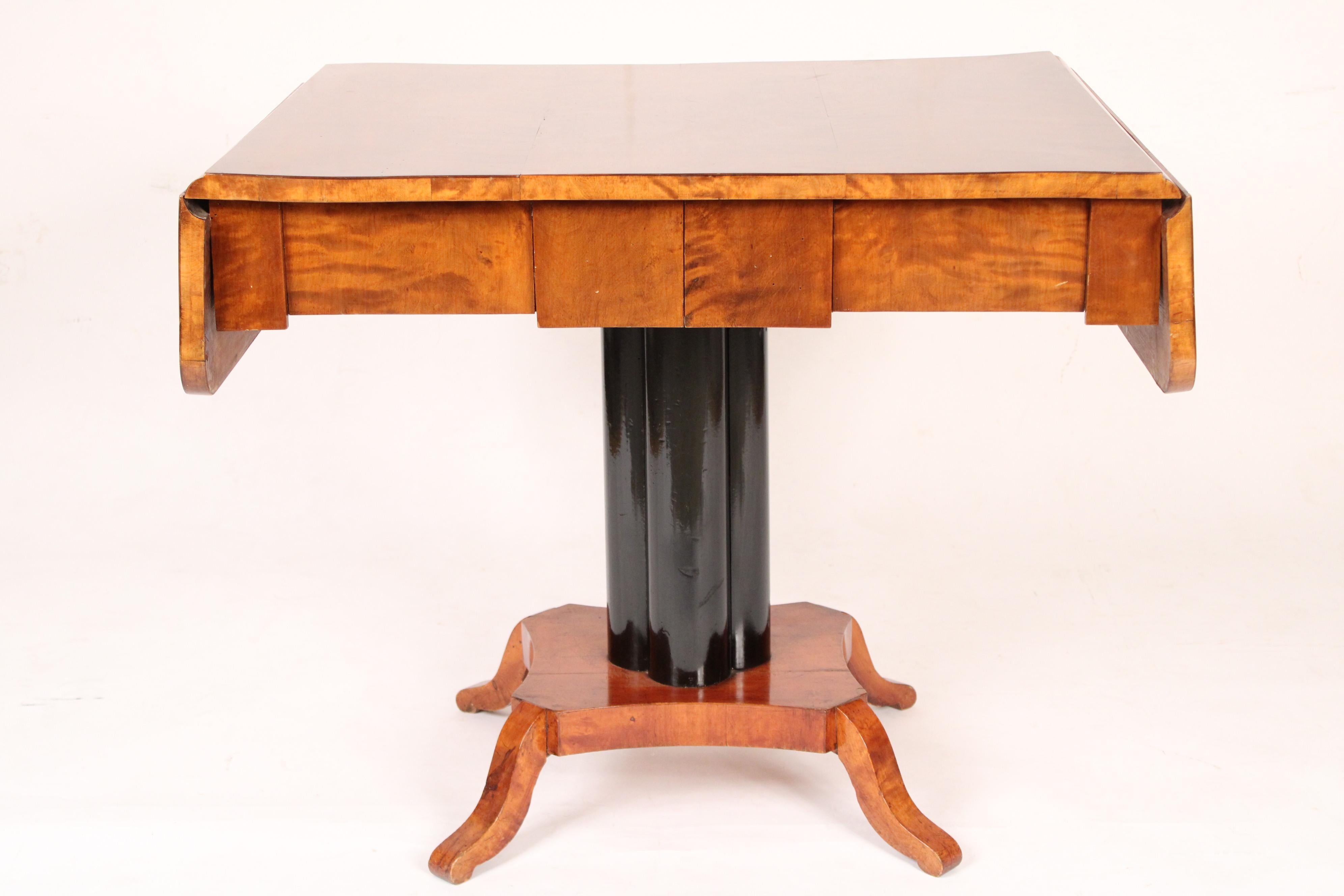 19th Century Biedermeier Birch Sofa Table For Sale