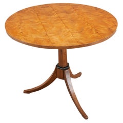 Antique Biedermeier Birch Tilt-Top Table