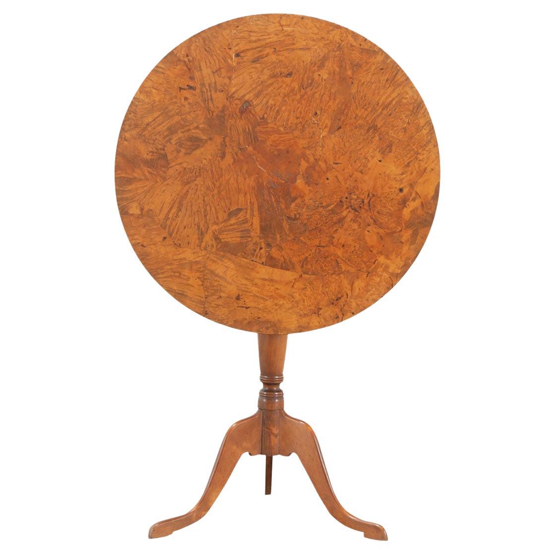 Biedermeier Birch Tilt-Top Table For Sale