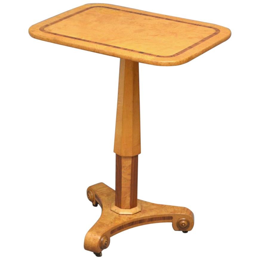 Biedermeier Bird’s-Eye Maple Occasional Table