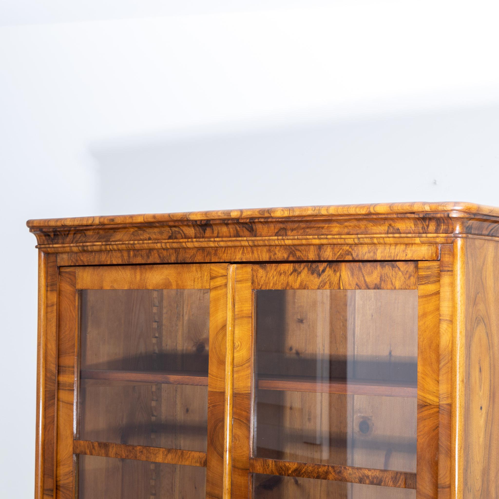 Glass Biedermeier Bookcase, Around 1830