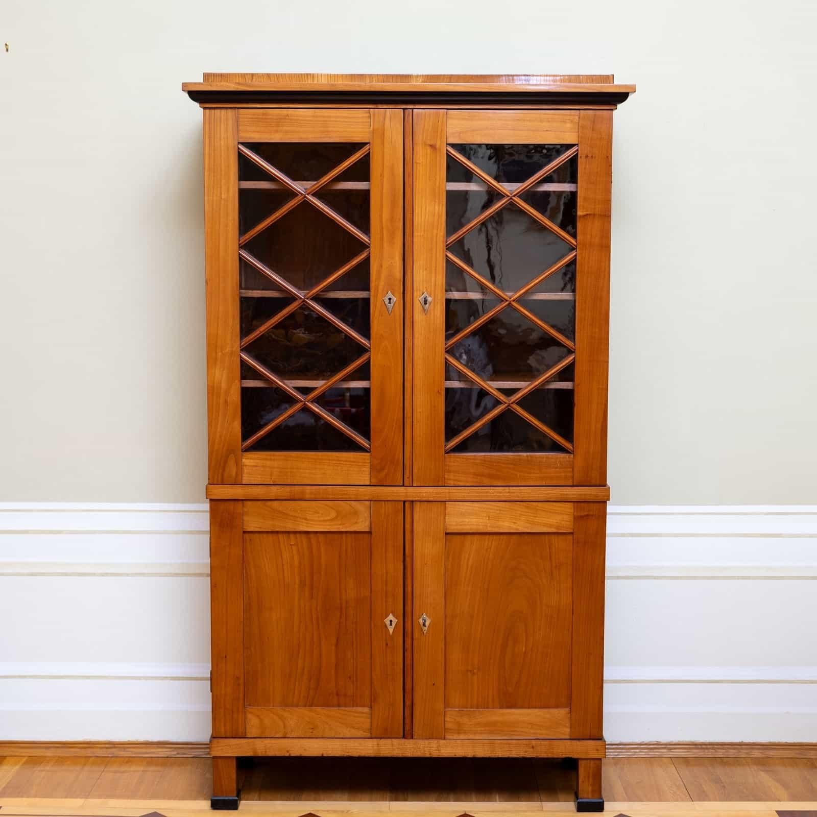 Polished Biedermeier Bookcase, circa 1820 For Sale