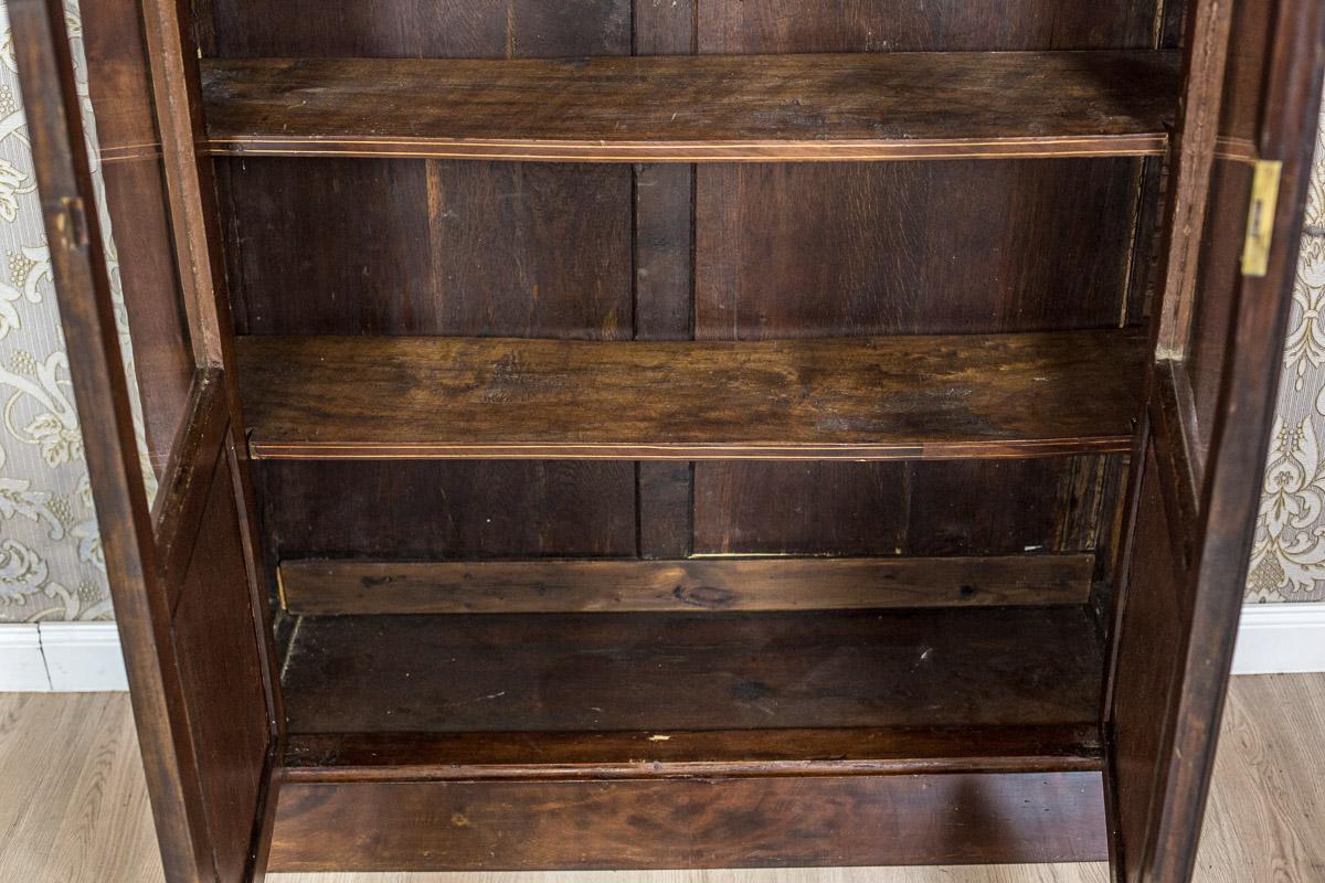 Antique, dark brown Biedermeier Bookcase, Circa 1850 6