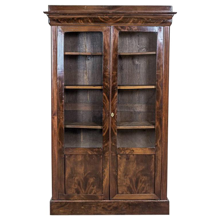 Antique, dark brown Biedermeier Bookcase, Circa 1850