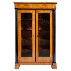 Biedermeier-Bücherregal aus Kirschbaumholz, 19. Jahrhundert