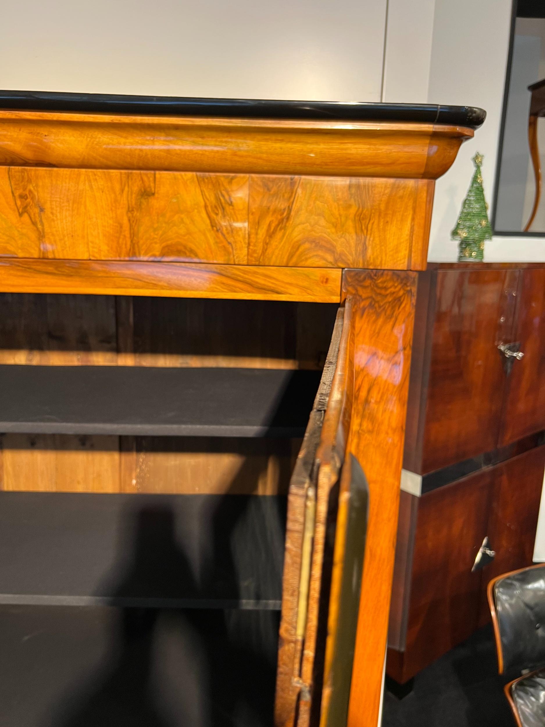 Biedermeier Bookcase, Walnut Veneer, Two-doored, South Germany circa 1830 11