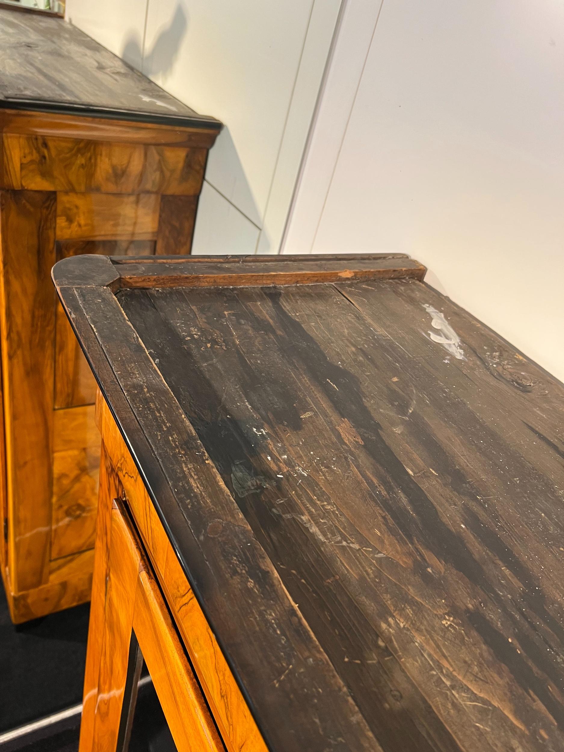 Biedermeier Bookcase, Walnut Veneer, Two-doored, South Germany circa 1830 13