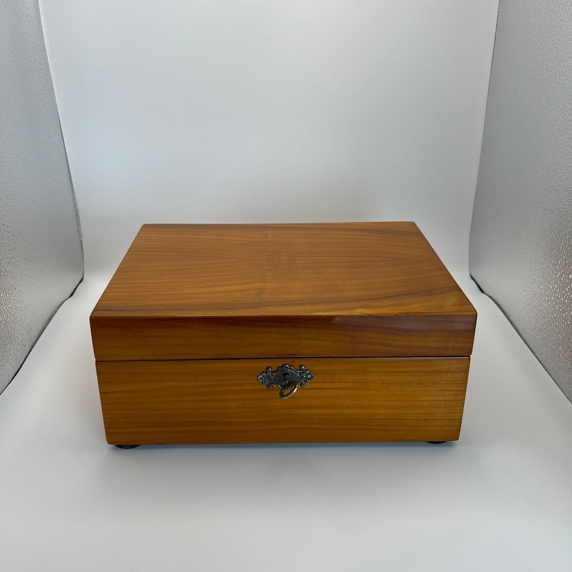 Boîte Biedermeier, placage de cerisier, Allemagne du Sud vers 1820 en vente 3