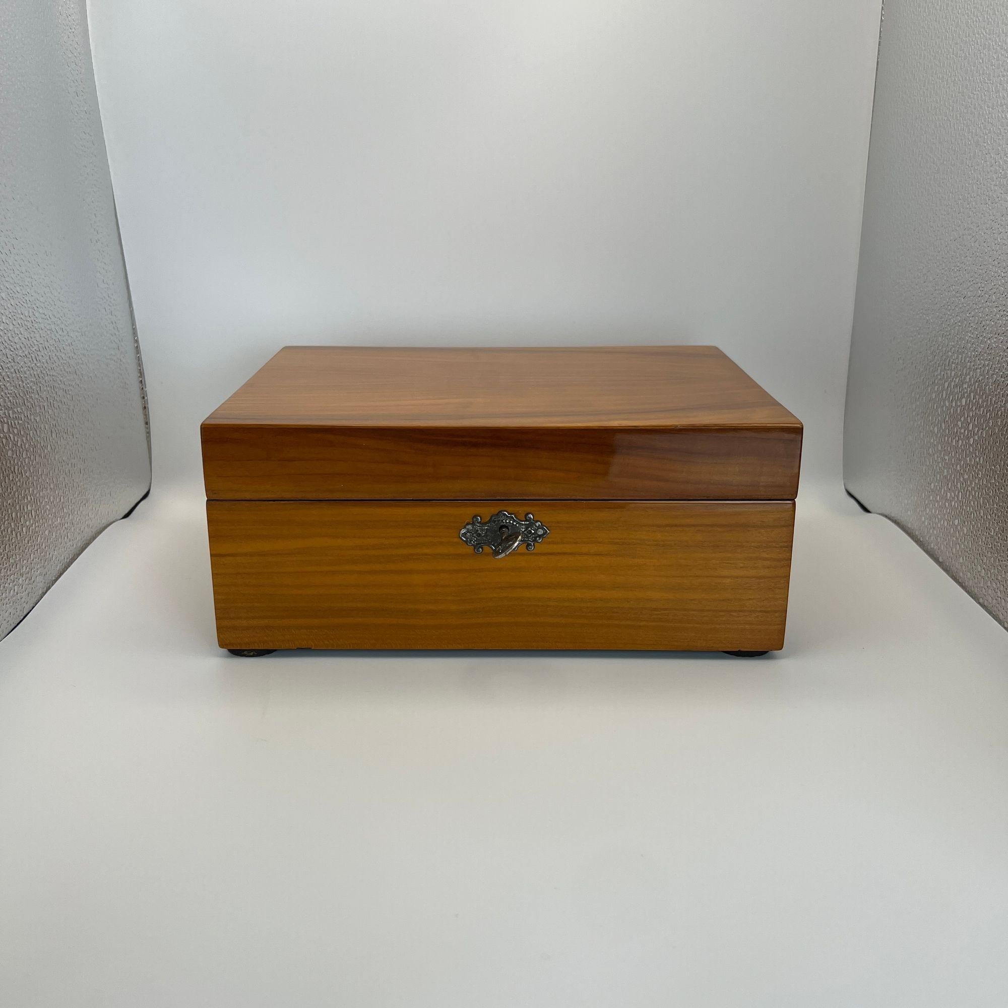 Boîte Biedermeier, placage de cerisier, Allemagne du Sud vers 1820 en vente 2