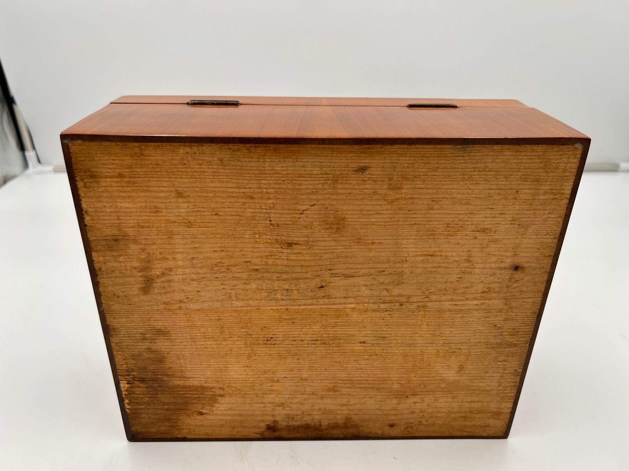 Biedermeier Box, Cherry Wood with Inlays, Austria circa 1820 For Sale 15