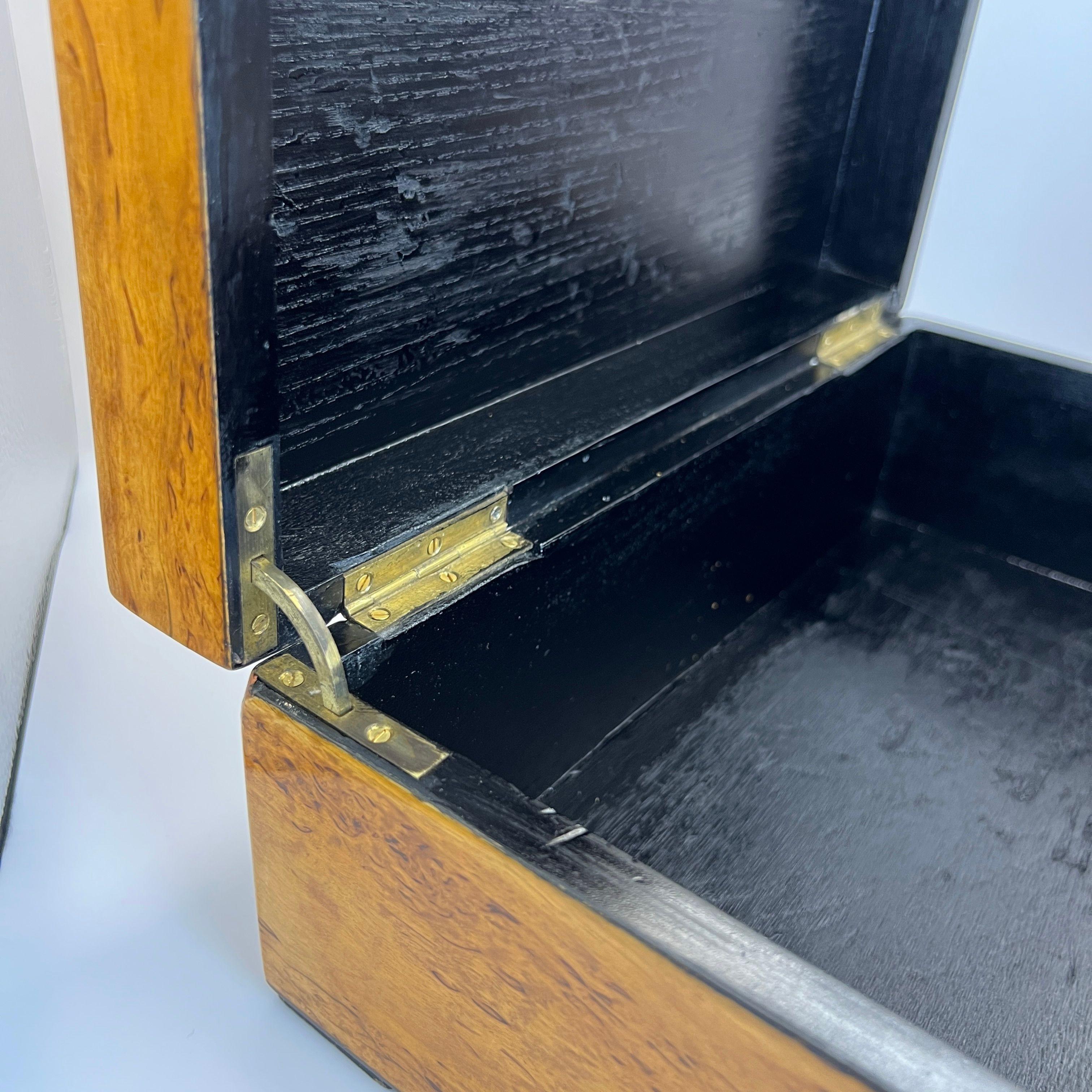 Boîte Biedermeier, bouleau, laiton, Allemagne, vers 1840 en vente 8