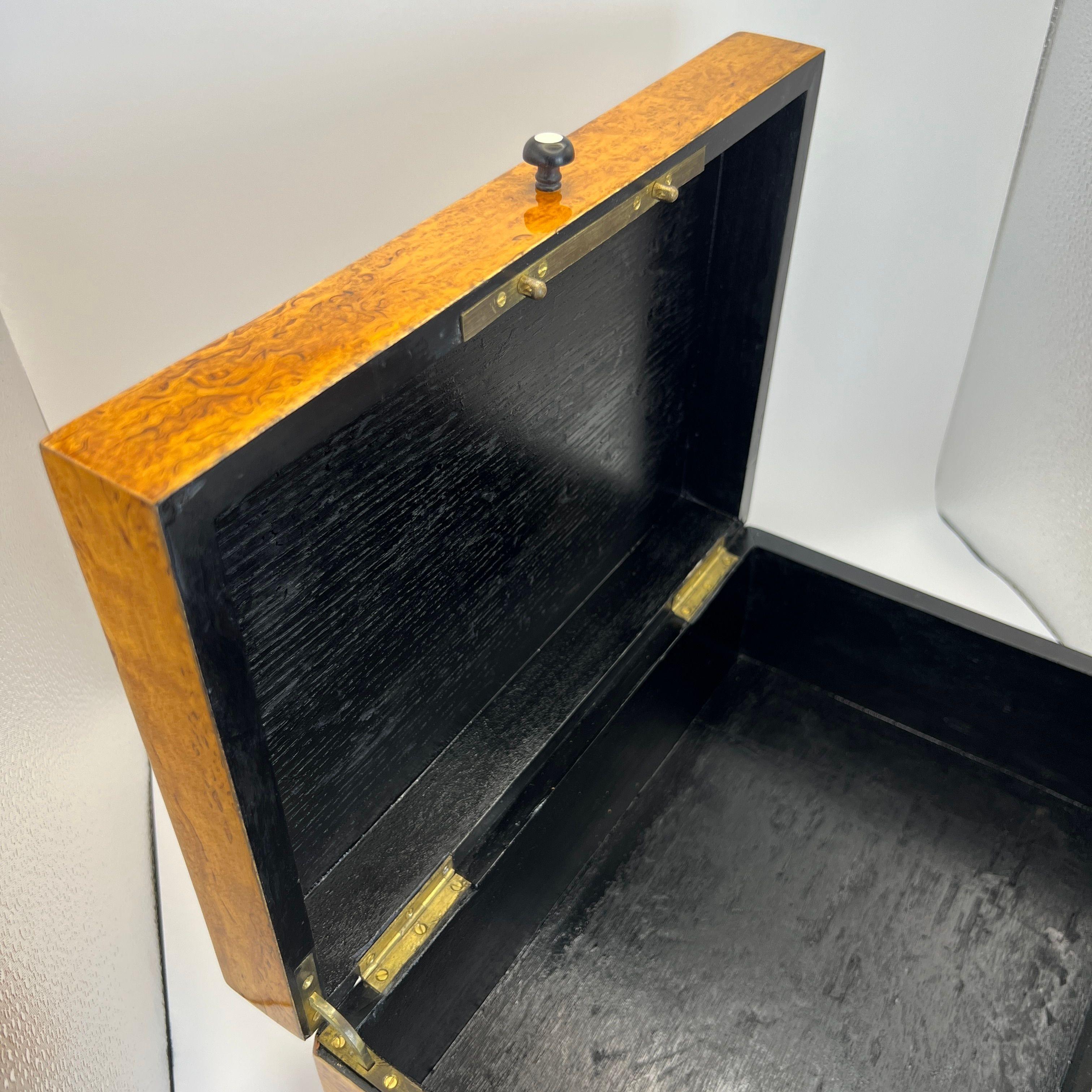 Boîte Biedermeier, bouleau, laiton, Allemagne, vers 1840 en vente 9
