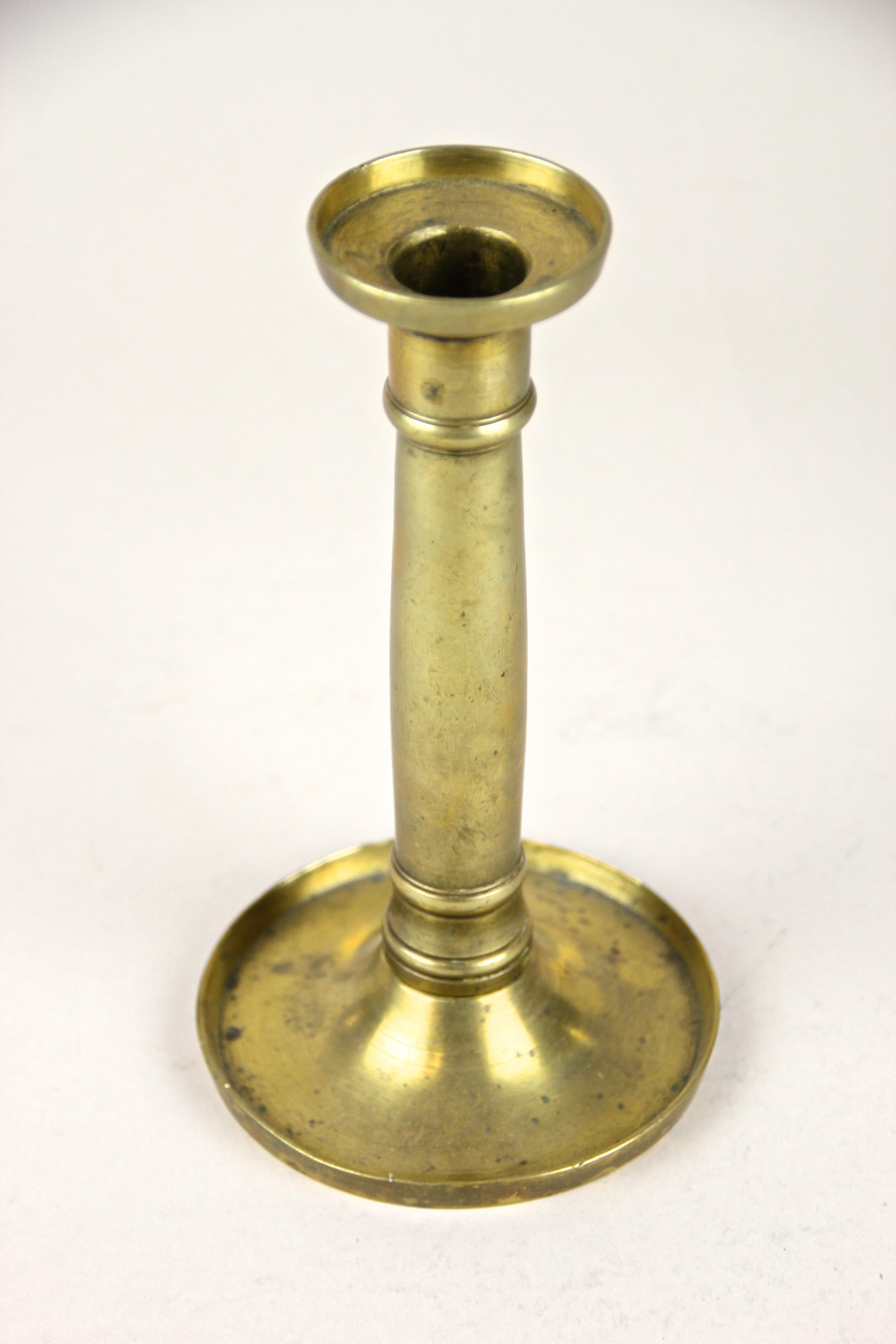 Austrian Biedermeier Brass Candlestick 19th Century, Austria, circa 1830 For Sale