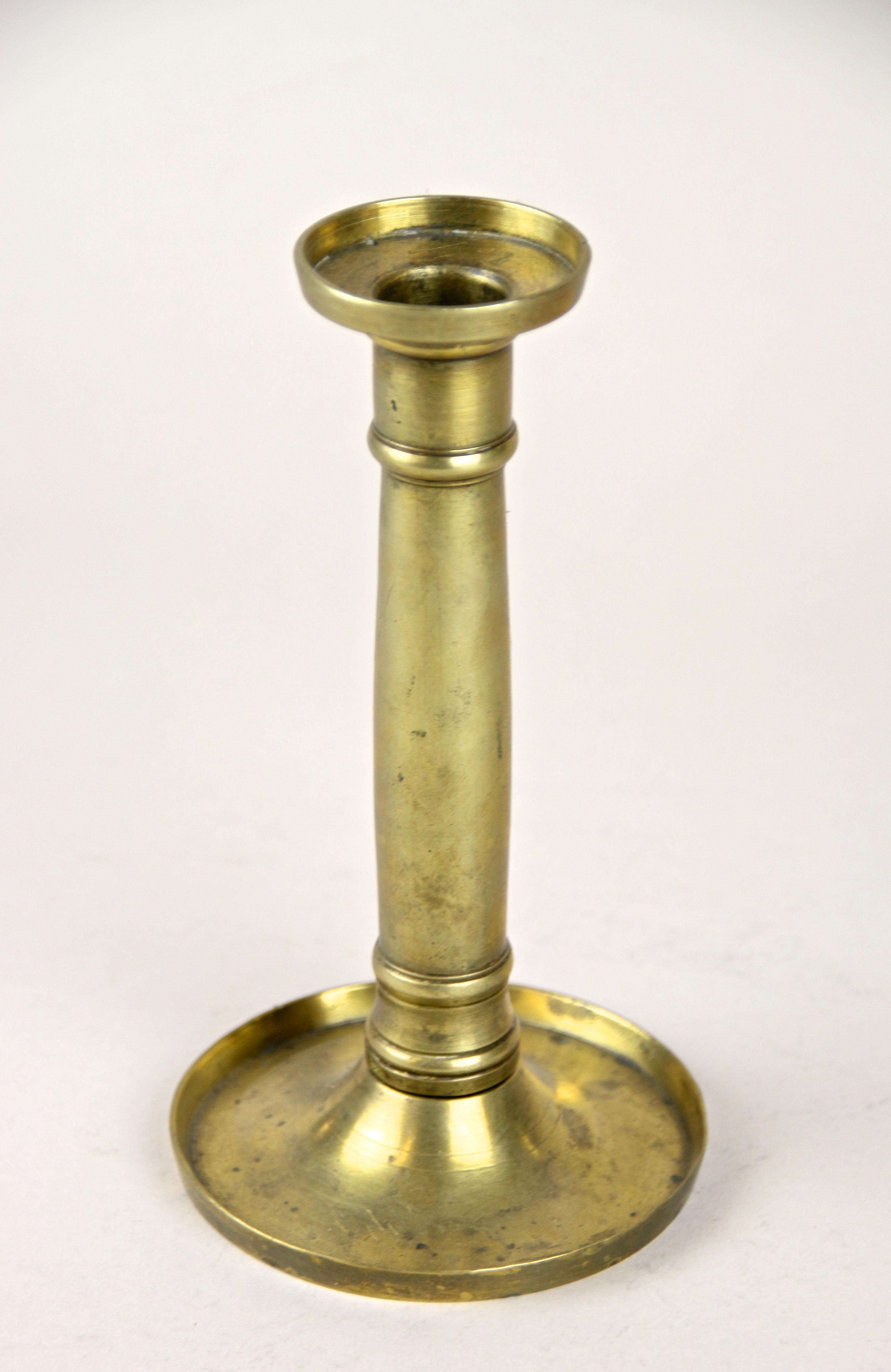 Biedermeier Brass Candlestick 19th Century, Austria, circa 1830 In Good Condition For Sale In Lichtenberg, AT