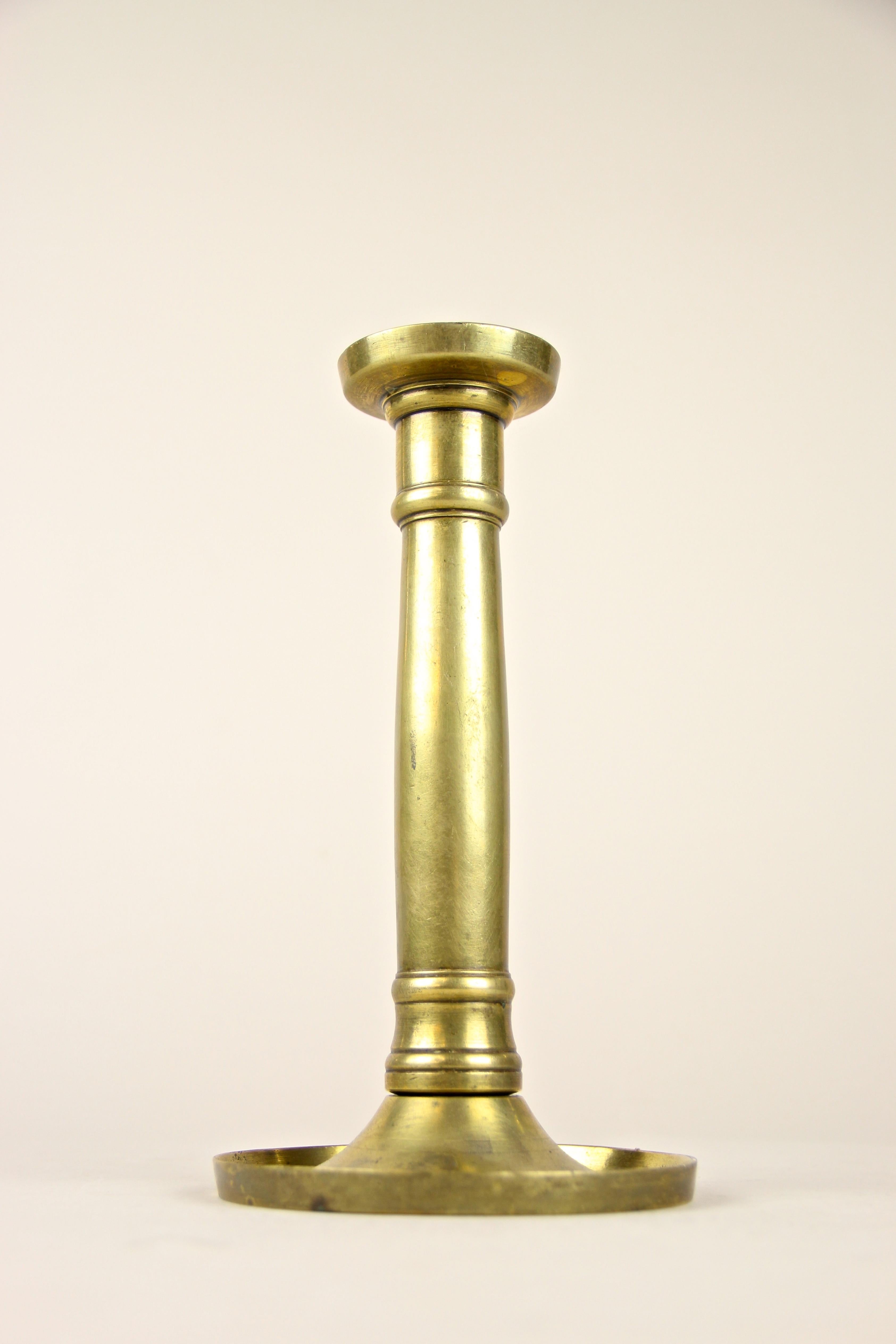 Biedermeier Brass Candlestick 19th Century, Austria, circa 1830 For Sale 1