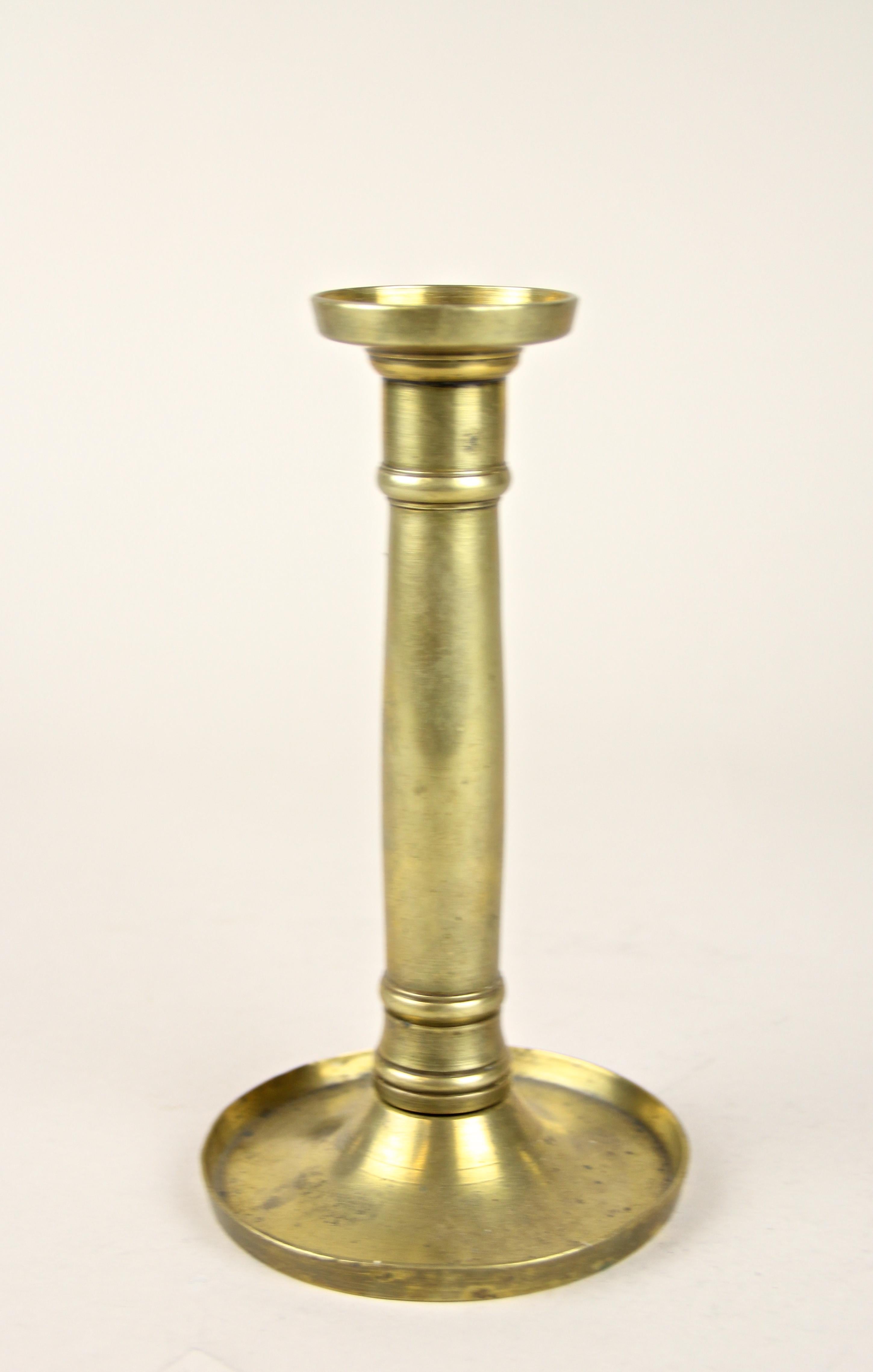 Biedermeier Messing-Kerzenleuchter 19. Jahrhundert, Österreich, um 1830 2