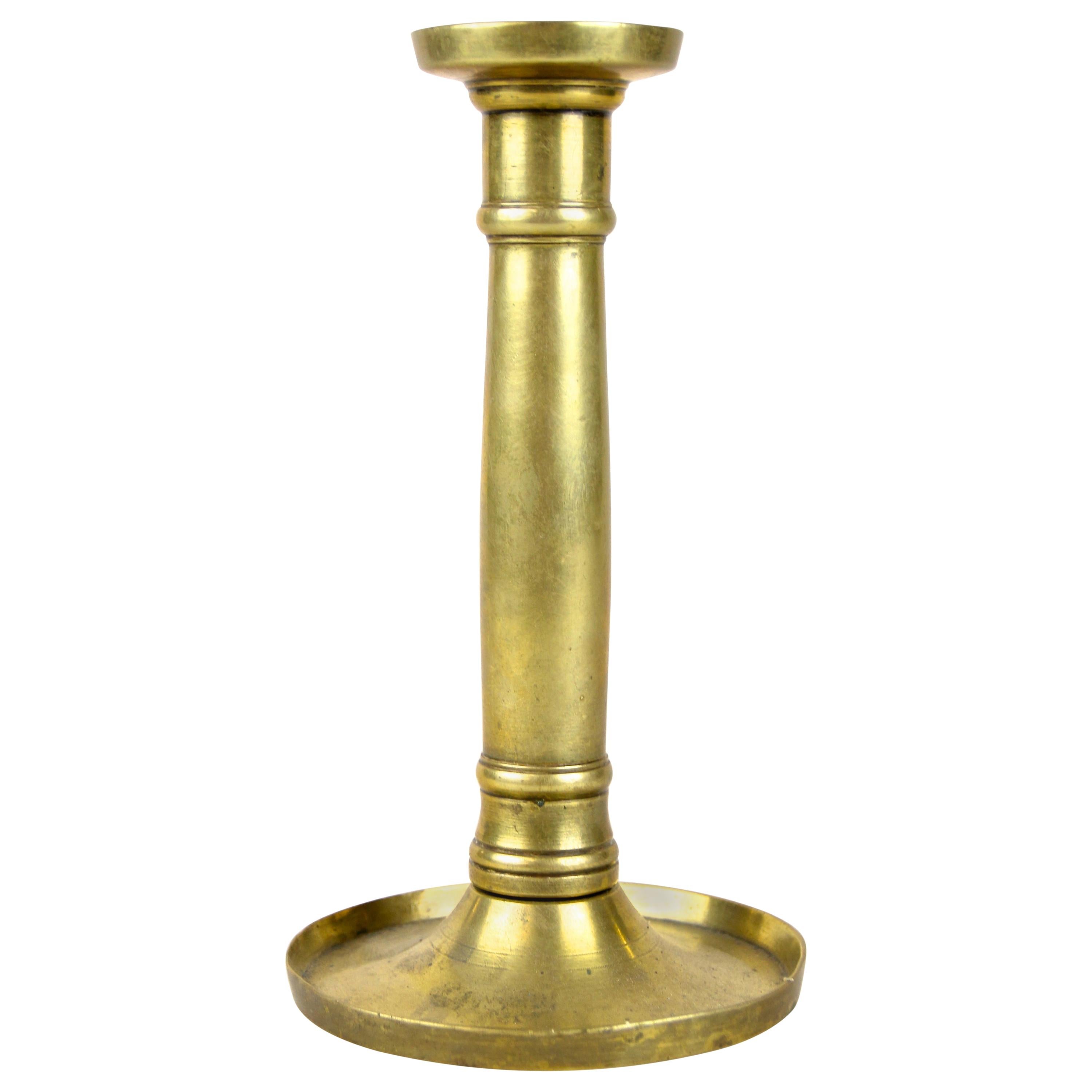 Biedermeier Brass Candlestick 19th Century, Austria, circa 1830 For Sale