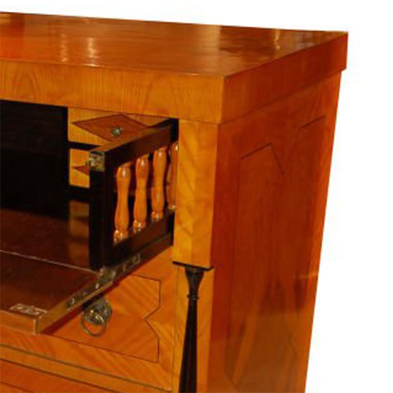 Brass Biedermeier Butler Desk For Sale