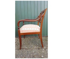 Chaises de sculpteur Biedermeier début 1900 suédoises anciennes marquetées Art Déco A