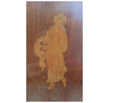 Chaises de sculpteur Biedermeier début 1900 suédoises anciennes marquetées Art Déco A