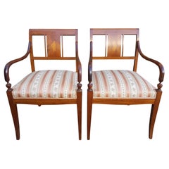 Biedermeier Carver Chairs Early 1900 Swedish Antique Marquetry Inlays Art Deco A