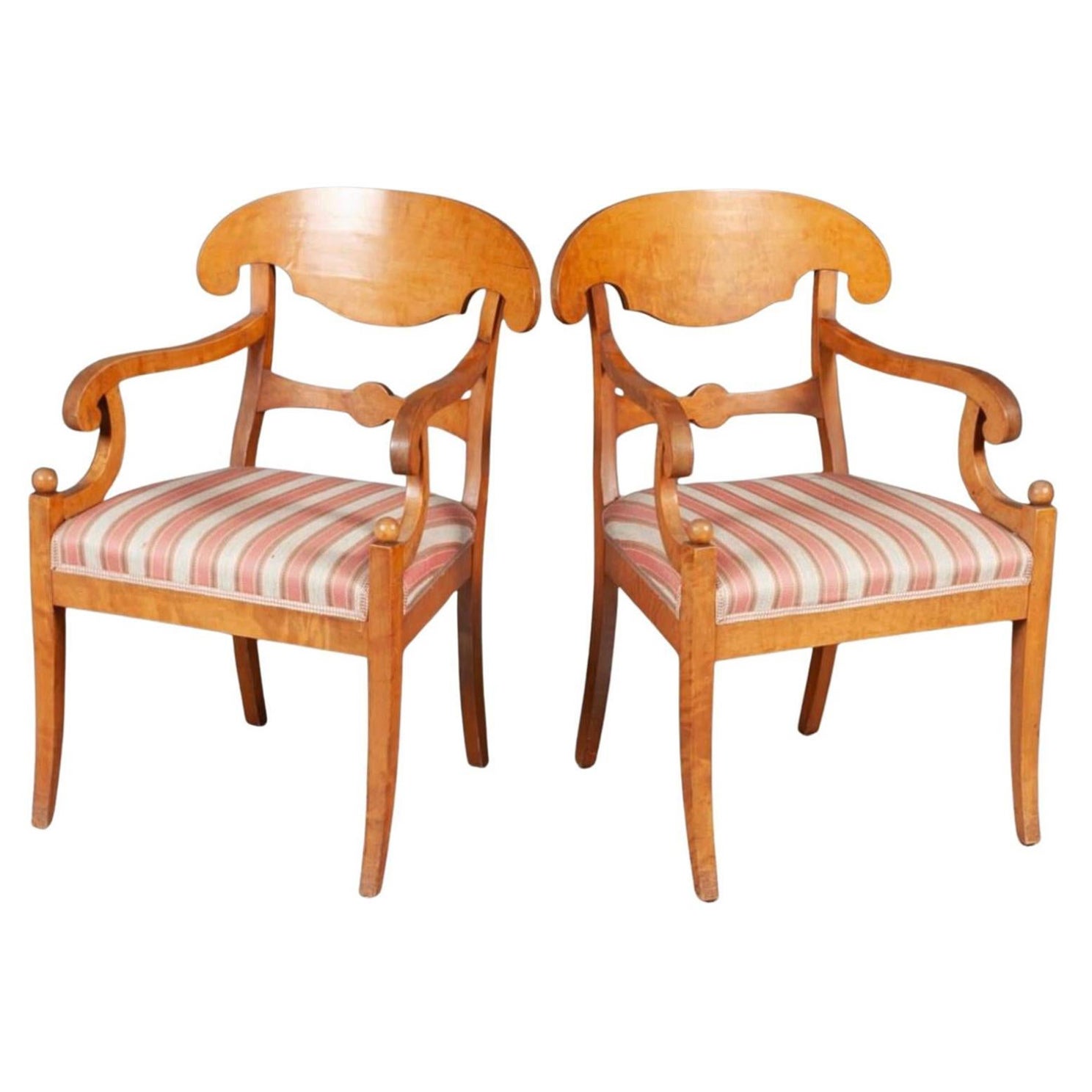 Sedie Biedermeier Carver Svedesi dell
800 Antiche Coppia di Miele