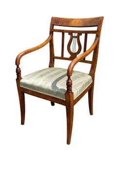 Biedermeier Carver Chairs Swedish Late 1800s Antique Golden Birch square Pair