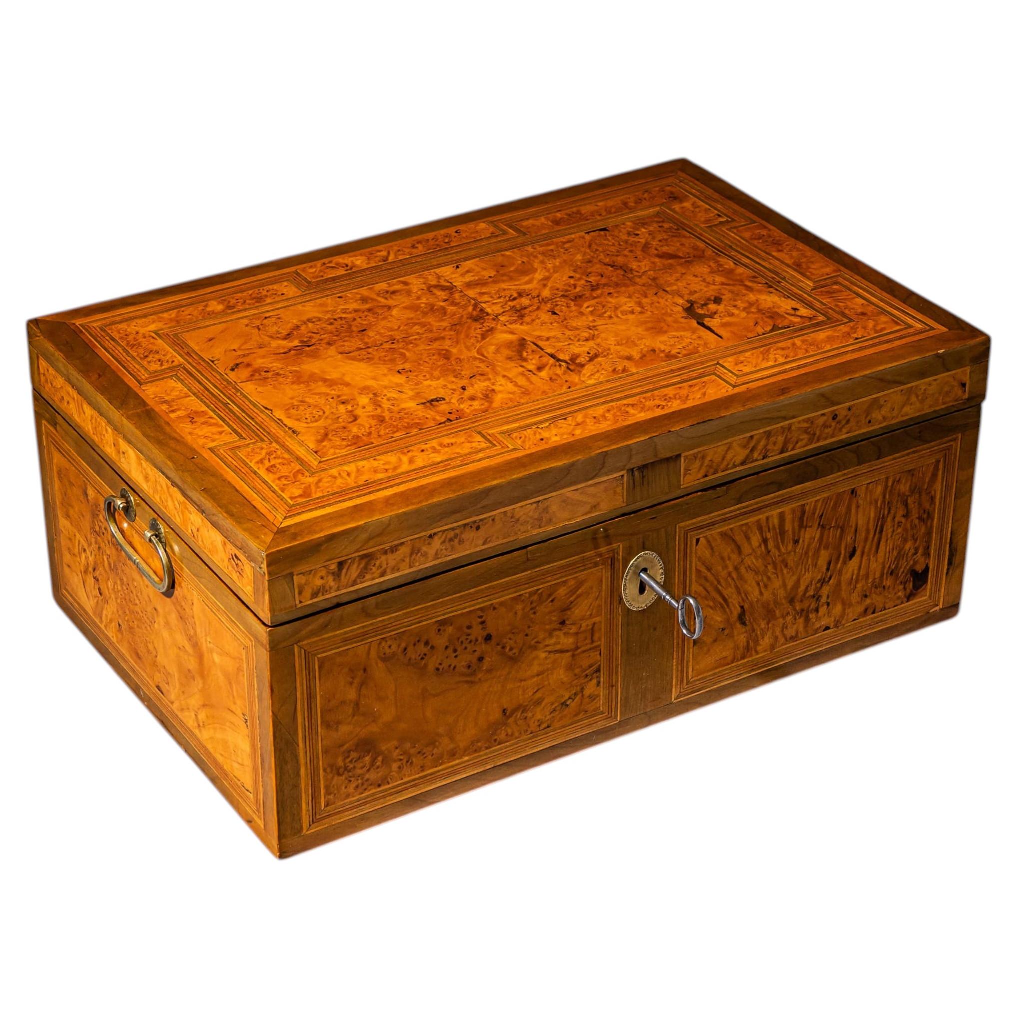 Biedermeier Casket, 1st Half 19th Century For Sale