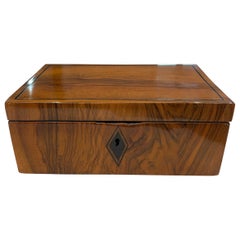 Neoclassical Biedermeier Box, Walnut, Ebony, South Germany, circa 1820