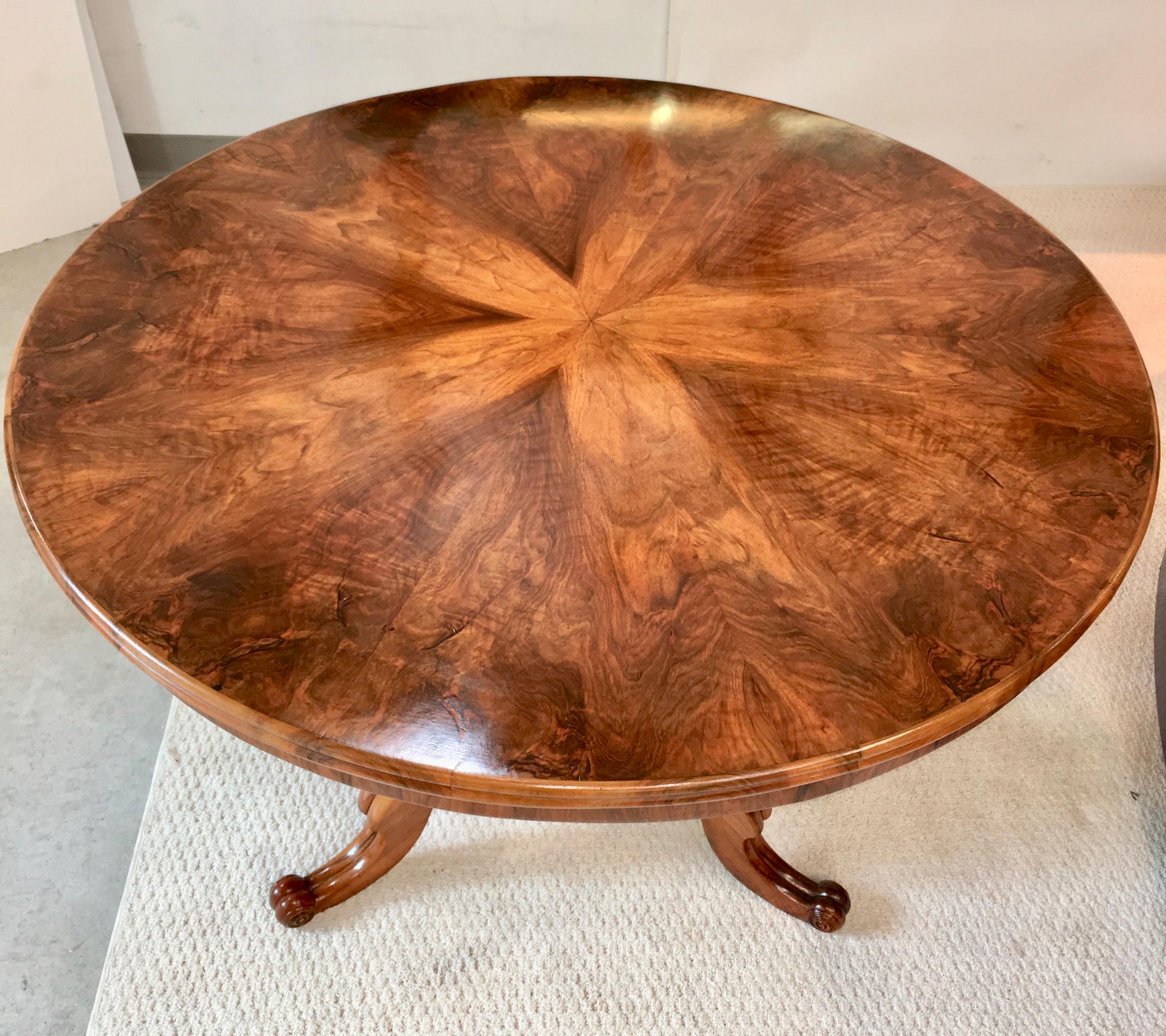 Veneer Biedermeier Center Table Gueridon