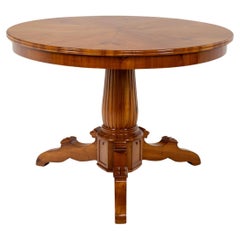 Antique Biedermeier Center Table, Mid-19th Century