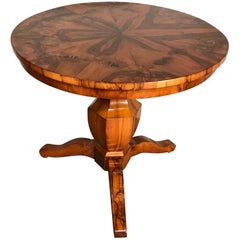 Antique Biedermeier Center Table, South Germany 1820, Walnut